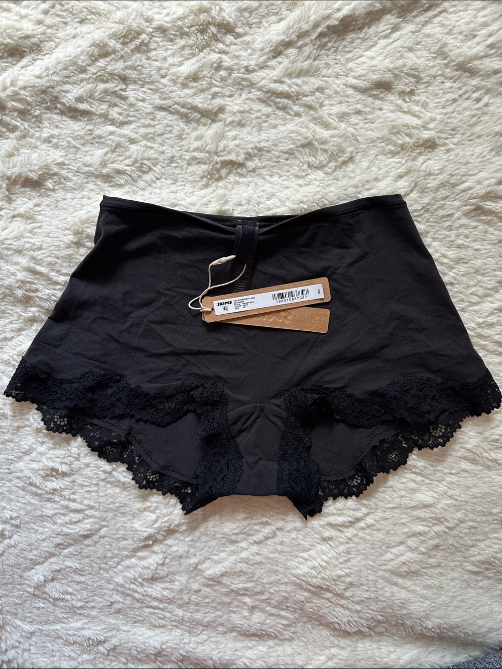 SKIMS Fits Everybody Lace-Trim High-Waist Boyshort